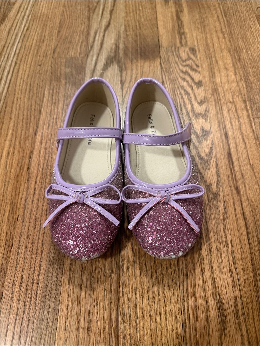 Lilac Glitter Mary Jane Dress Shoes for Kids